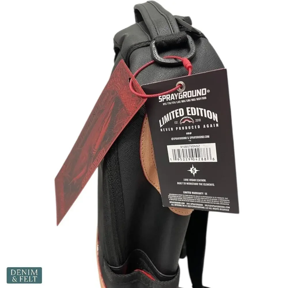 Sprayground‎ Grand Tourer Backpack Black/Tan Shark Limited Edition NWT/NEW!!